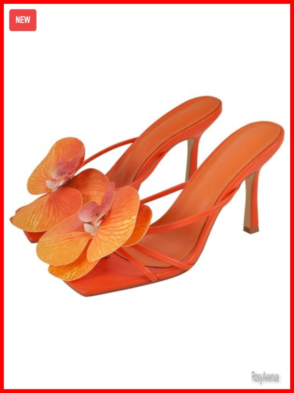 Richealnana Women's Clear Square Toe Stiletto Heel Slip On Mules Shoes